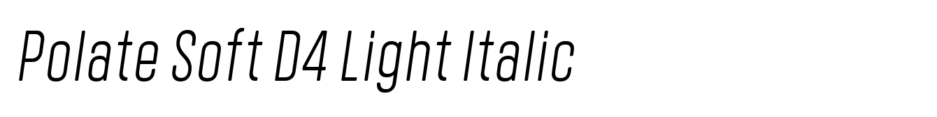 Polate Soft D4 Light Italic